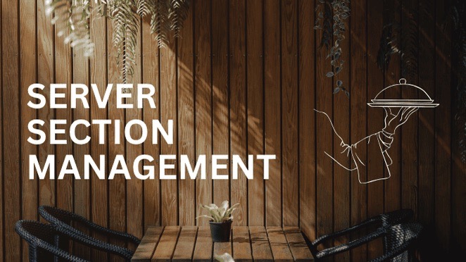 Restaurant server taking order with section management system